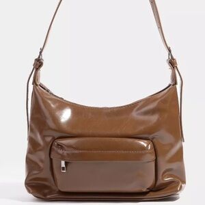 PU Leather Brown Chic Shoulder Bag